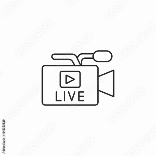 live camera icon sign vector