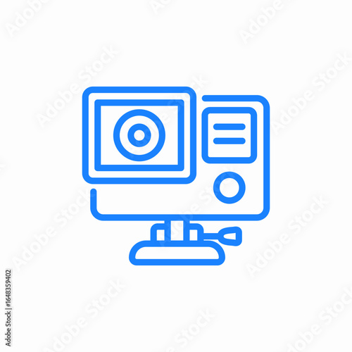 action camera gopro icon sign vector