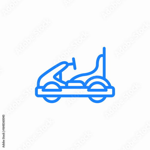bumper car dodgem amusement park rides icon sign vector