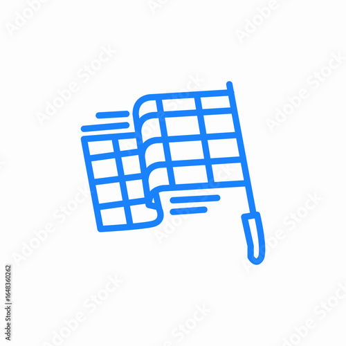 checkered flag finish racing race icon sign vector