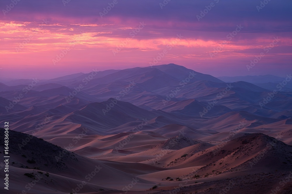 Fototapeta premium Desert mountains at vibrant sunrise