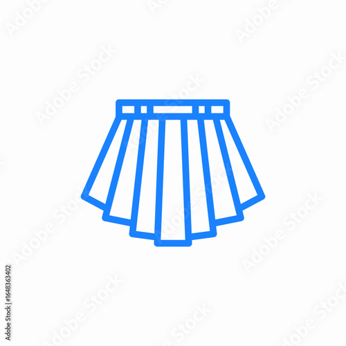 pleated skirt plisse skirt icon sign vector