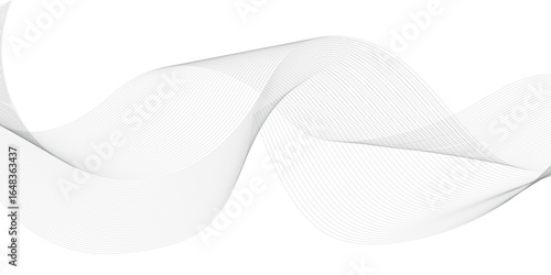 Abstract wave element for design. Digital frequency track equalizer. Stylized line art background. 