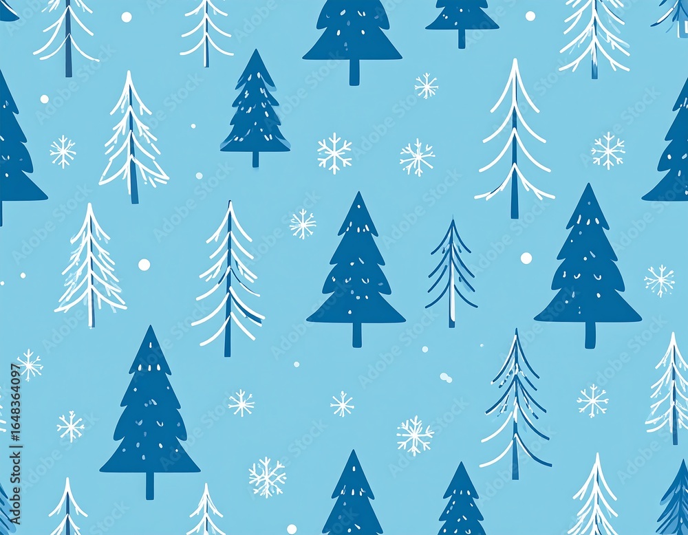 Winter forest pattern