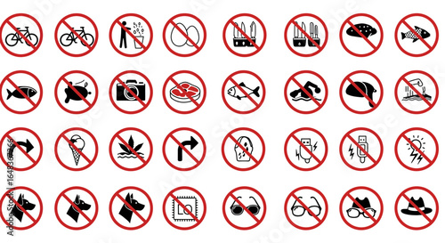Vector Prohibition Icon Collection