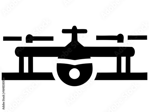 Modern aerial drone technology icon for remote sensing, surveillance, and advanced photography applications