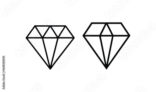 Two simple geometric diamond shapes outline style