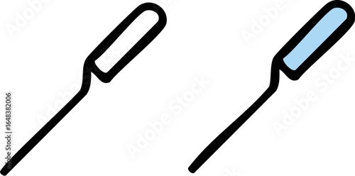 Simple Icon of a Golf Putter.