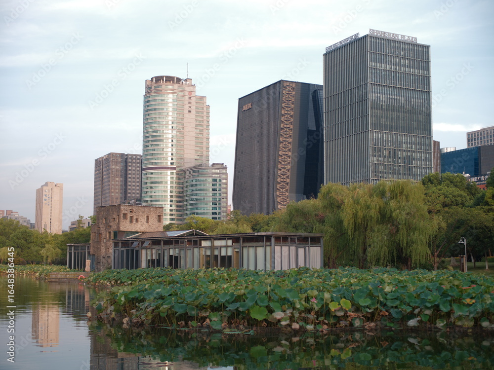 Obraz premium ningbo city skyline