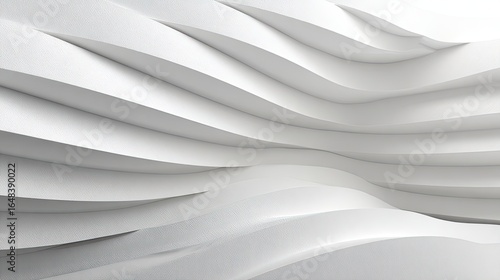 Fototapeta Naklejka Na Ścianę i Meble -  Abstract wavy white architectural design