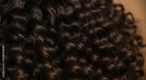 Intricate pattern of brown curly hair texture abstract background