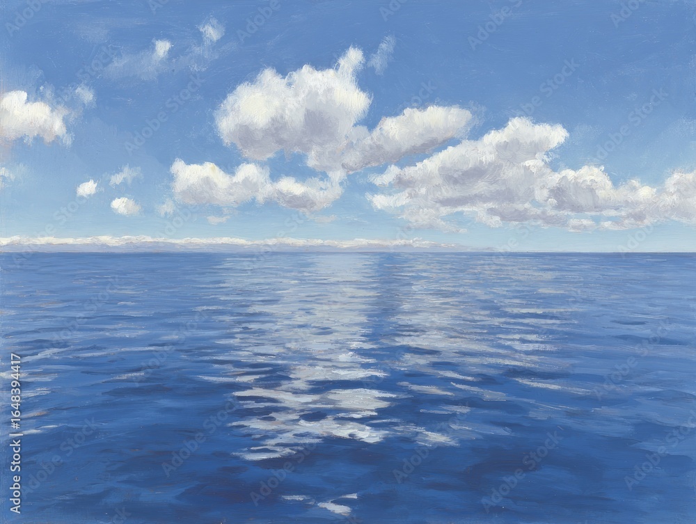 Obraz premium Tranquil ocean and sky