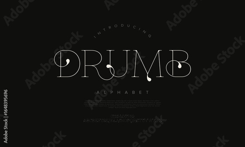 Drumb Minimal Decorative Font Alphabet