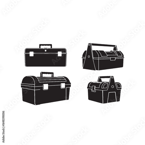 Toolbox Outline Silhouette Vector for DIY, Repair, and Construction Themes