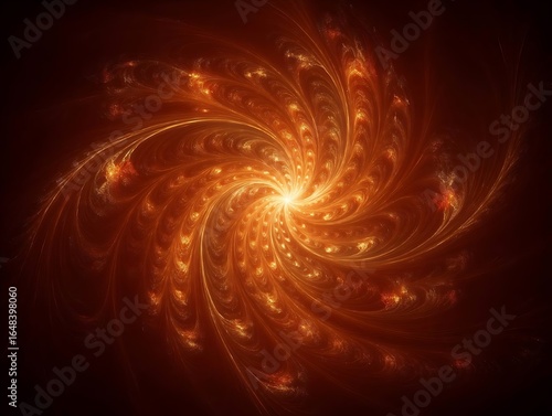 Abstract Glowing Particle Wave on a Dark Background