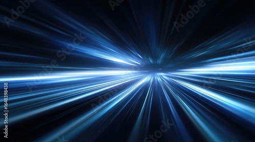 Abstract speed lines, blue light streaks
