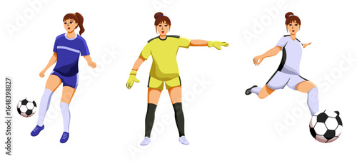 Illustration of Female Soccer Player