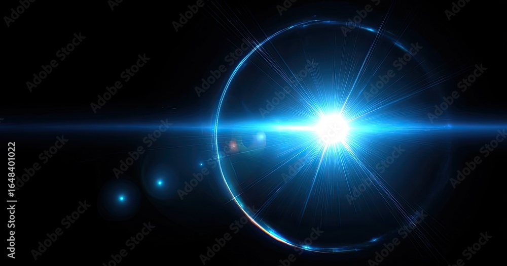 Bright celestial body encircled by light Bright celestial body encircled by light