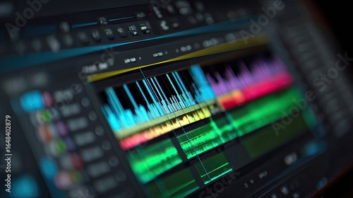 Close-up of digital audio workstation software (1)