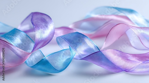 Elegant, flowing ribbons in pastel shades.