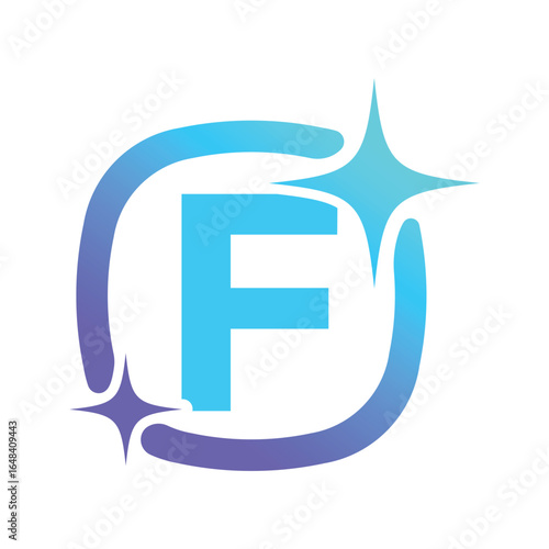 Letter F logo, F logo, AI logo set, modern and minimal design, tech-inspired, colorful icons and symbols, suitable for artificial intelligence, innovation, branding, startups, and digital identity.
