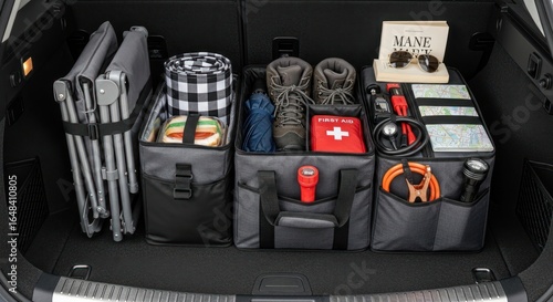 Wallpaper Mural Organized Car Trunk with Camping and Emergency Gear Torontodigital.ca