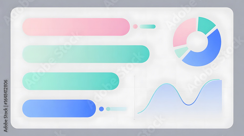 Minimalist Gradient Data Visualization Elements