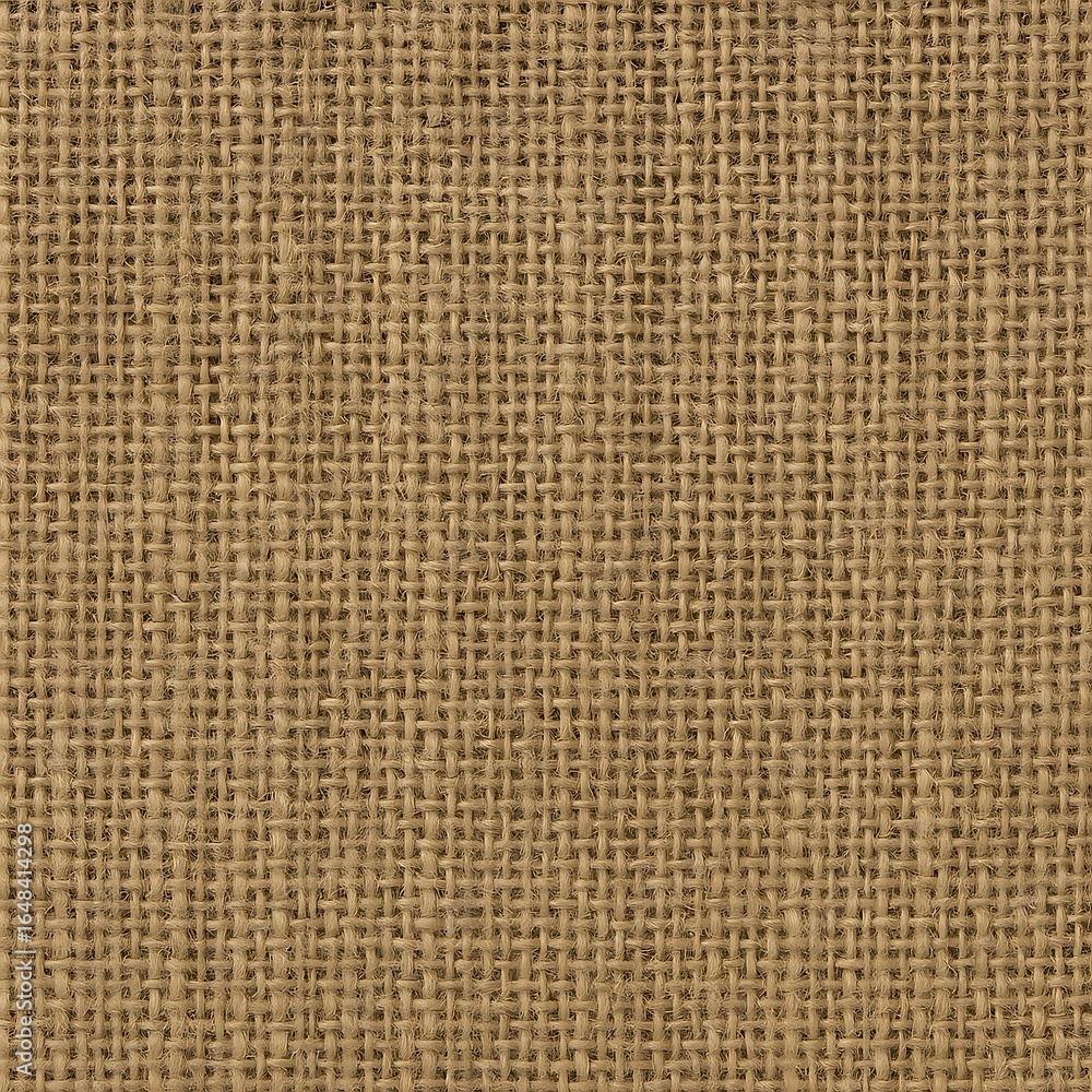 Fototapeta premium A detailed close-up of brown burlap fabric texture.