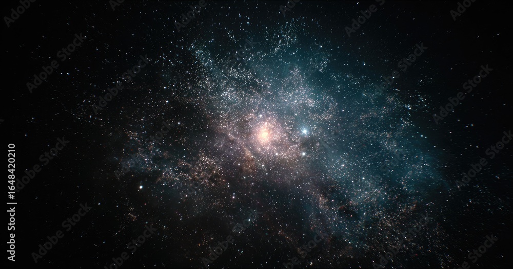 Fototapeta premium Vast expanse of space, nebulae, and stars