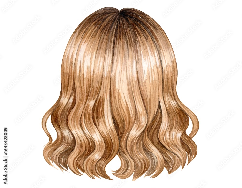 Fototapeta premium Blonde wavy bob hairstyle