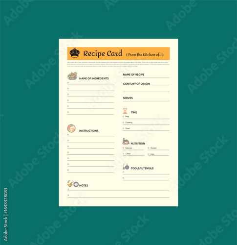 Recipe Card Design