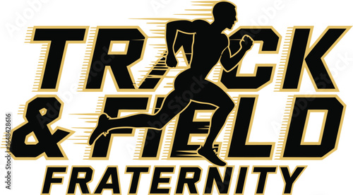Track and Field Fraternity Silhouette Logo running