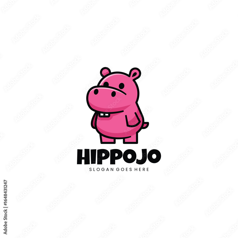 Mascot Hippopotamus Logo Design Mascot Hippopotamus Logo Design