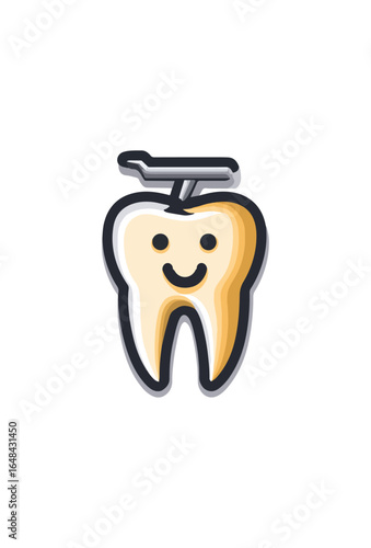 Smiling tooth graphic design