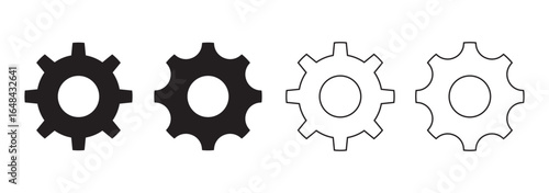 Gear setting icon set