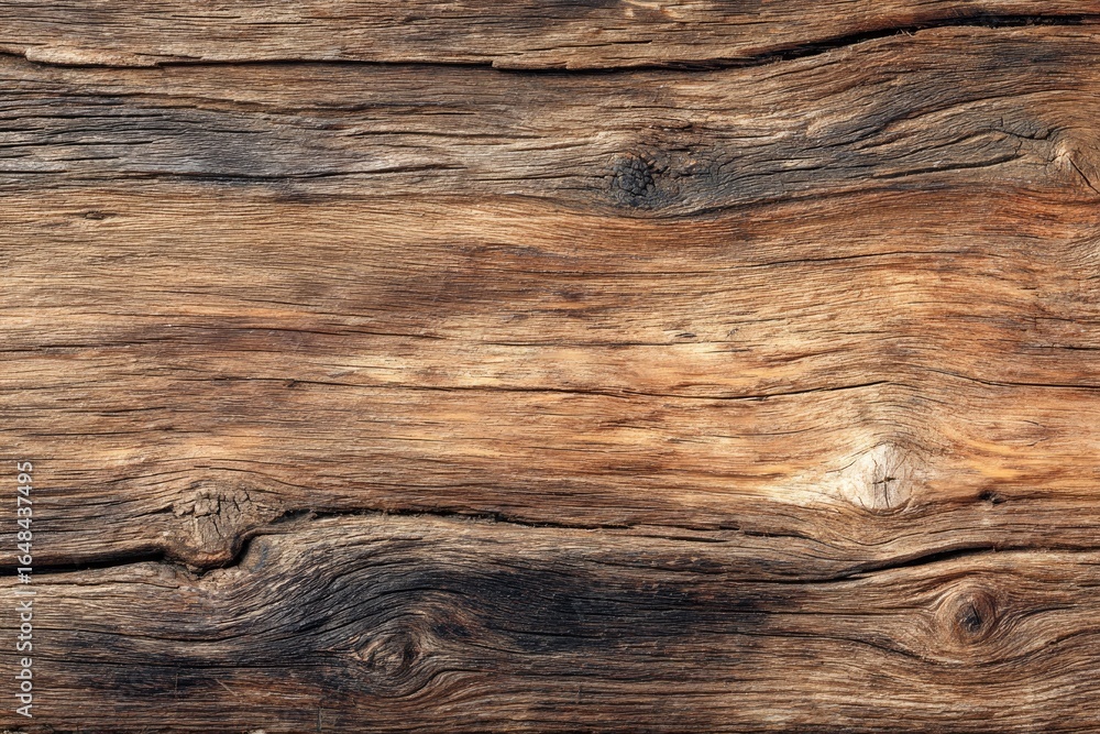 Naklejka premium Weathered, aged wood plank
