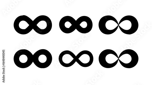 Bold infinity symbol with creative loops endless