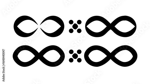 Bold infinity symbol with creative loops endless continuous