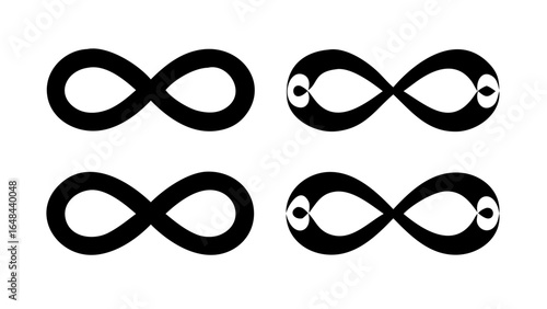 Bold infinity symbol with creative loops endless