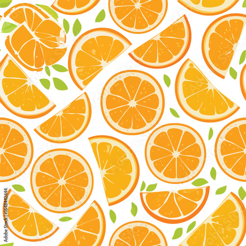 Wallpaper Mural Vibrant and detailed illustration of various orange slices and segments on a white background. Torontodigital.ca