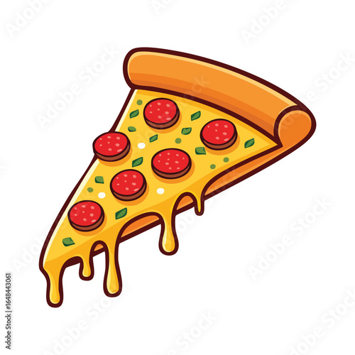 A single slice of pepperoni pizza with melted cheese and a golden crust, ready to eat.