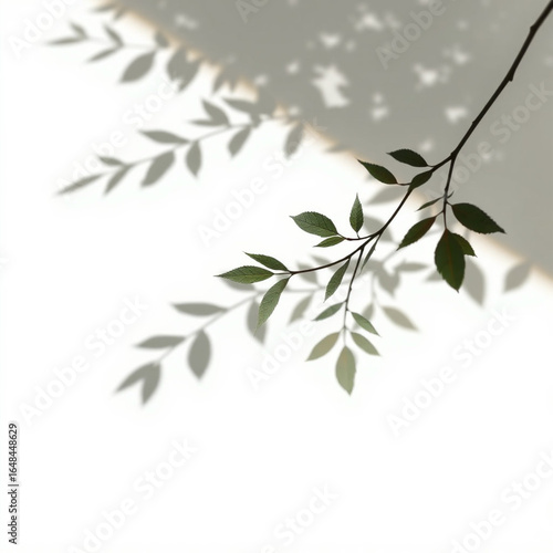 shadow overlay effect. Gray shadow of leaves isolated on white background. Plant foliage leaf shadow light effect. 
Mockup Blurred tree branch shadow. Ideal for summer spring design elements PNG