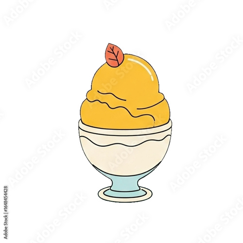 ice cream in a glass