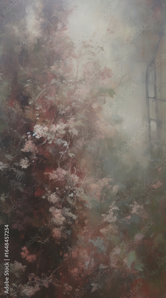 Fototapeta premium Garden outdoors painting nature.