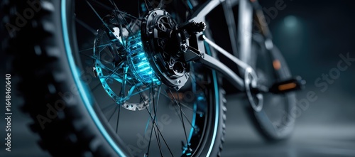 Electric bicycle wheel with hub motor and disc brake