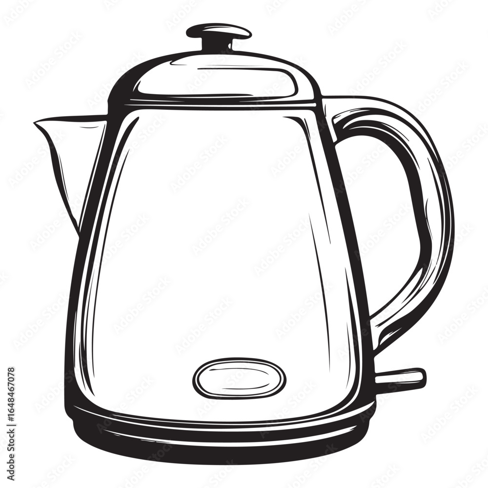 Fototapeta premium Electric kettle silhouette 