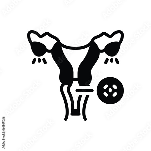 Black solid icon for pelvic inflammatory