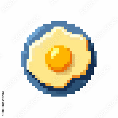 Pixel Art Fried Egg Illustration