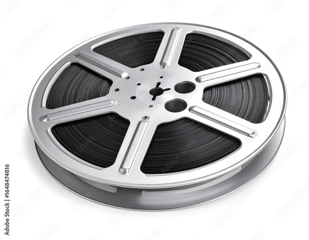 Obraz premium Silver movie film reel