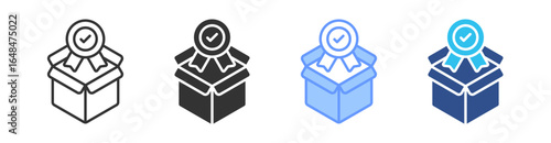 Mastery Badge Multi Style Icon Set Vector Collection 